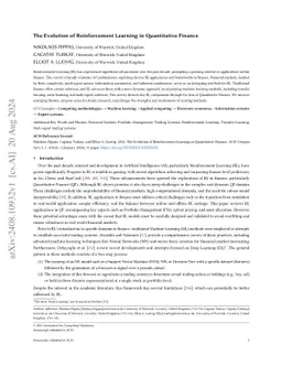 The Evolution of Reinforcement Learning in Quantitative Finance: A Survey