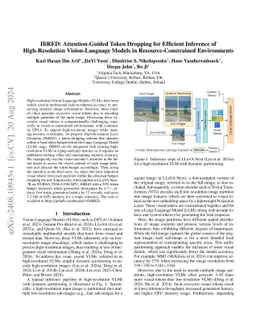 HiRED: Attention-Guided Token Dropping for Efficient Inference of
  High-Resolution Vision-Language Models in Resource-Constrained Environments