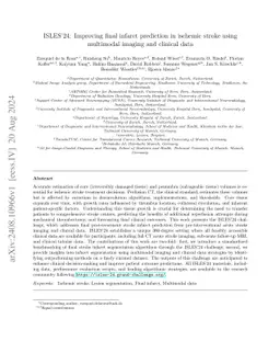 ISLES'24: Final Infarct Prediction with Multimodal Imaging and Clinical Data. Where Do We Stand?