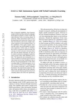 Athena: Safe Autonomous Agents with Verbal Contrastive Learning