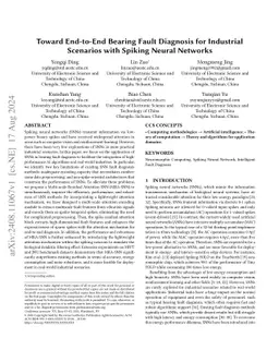 Toward End-to-End Bearing Fault Diagnosis for Industrial Scenarios with Spiking Neural Networks