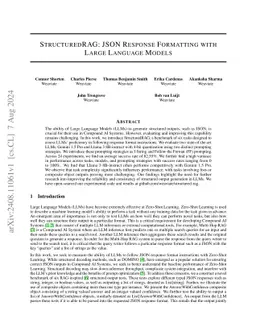 StructuredRAG: JSON Response Formatting with Large Language Models