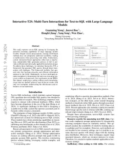 Multi-Turn Interactions for Text-to-SQL with Large Language Models