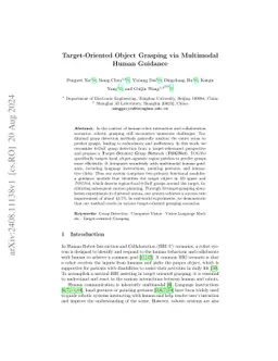 Target-Oriented Object Grasping via Multimodal Human Guidance