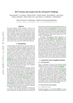 BUT Systems and Analyses for the ASVspoof 5 Challenge