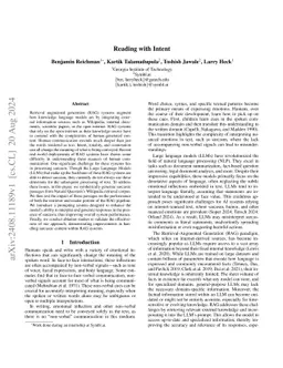 Emotional RAG LLMs: Reading Comprehension for the Open Internet