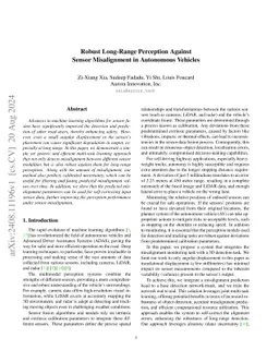 Robust Long-Range Perception Against Sensor Misalignment in Autonomous Vehicles