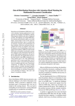 Out-of-Distribution Detection with Attention Head Masking for Multimodal
  Document Classification