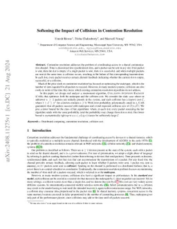 Softening the Impact of Collisions in Contention Resolution