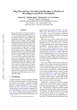Plug, Play, and Fuse: Zero-Shot Joint Decoding via Word-Level Re-ranking
  Across Diverse Vocabularies