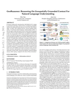 GeoReasoner: Reasoning On Geospatially Grounded Context For Natural
  Language Understanding