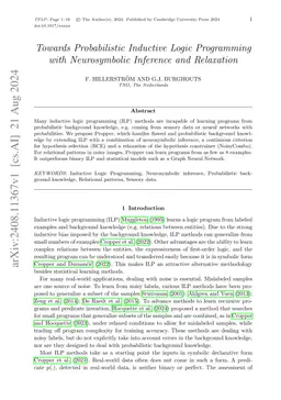 Towards Probabilistic Inductive Logic Programming with Neurosymbolic
  Inference and Relaxation