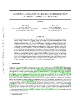 Graph Classification via Reference Distribution Learning: Theory and
  Practice