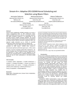 Stream-K++: Adaptive GPU GEMM Kernel Scheduling and Selection using
  Bloom Filters