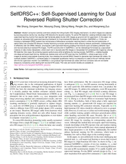 SelfDRSC++: Self-Supervised Learning for Dual Reversed Rolling Shutter
  Correction