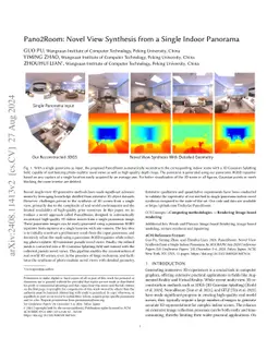 Pano2Room: Novel View Synthesis from a Single Indoor Panorama