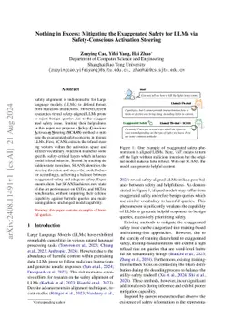 Nothing in Excess: Mitigating the Exaggerated Safety for LLMs via
  Safety-Conscious Activation Steering