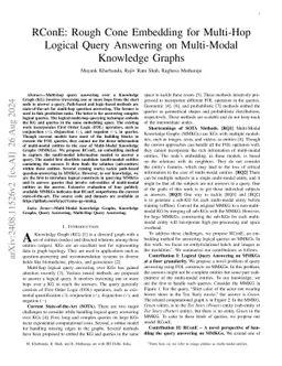 RConE: Rough Cone Embedding for Multi-Hop Logical Query Answering on Multi-Modal Knowledge Graphs