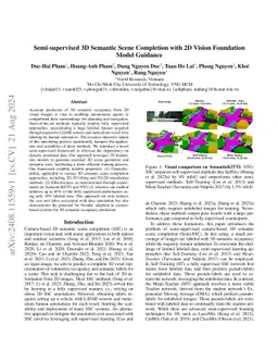 Semi-supervised 3D Semantic Scene Completion with 2D Vision Foundation Model Guidance