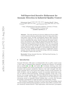 Self-Supervised Iterative Refinement for Anomaly Detection in Industrial Quality Control