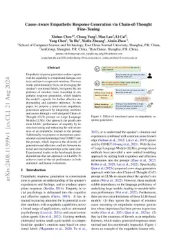 Cause-Aware Empathetic Response Generation via Chain-of-Thought
  Fine-Tuning