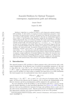 Annealed Sinkhorn for Optimal Transport: convergence, regularization
  path and debiasing
