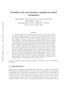 Scalable and non-iterative graphical model estimation