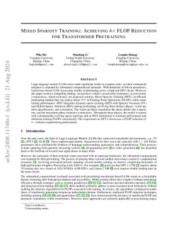 Mixed Sparsity Training: Achieving 4$\times$ FLOP Reduction for
  Transformer Pretraining