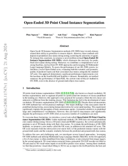 OE3DIS: Open-Ended 3D Point Cloud Instance Segmentation