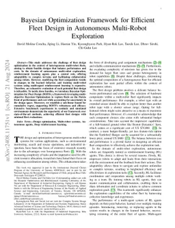 Bayesian Optimization Framework for Efficient Fleet Design in Autonomous
  Multi-Robot Exploration