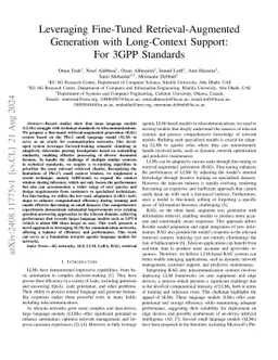 Leveraging Fine-Tuned Retrieval-Augmented Generation with Long-Context Support: For 3GPP Standards