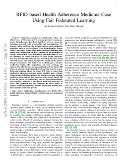 RFID based Health Adherence Medicine Case Using Fair Federated Learning