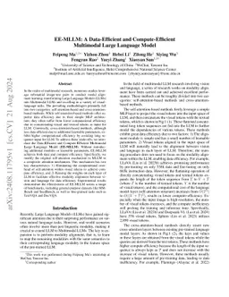EE-MLLM: A Data-Efficient and Compute-Efficient Multimodal Large Language Model
