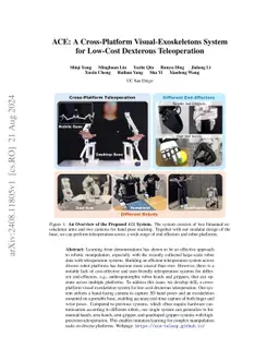 ACE: A Cross-Platform Visual-Exoskeletons System for Low-Cost Dexterous
  Teleoperation
