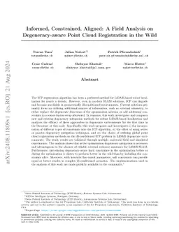 Informed, Constrained, Aligned: A Field Analysis on Degeneracy-aware Point Cloud Registration in the Wild