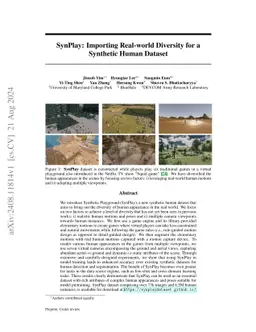 SynPlay: Large-Scale Synthetic Human Data with Real-World Diversity for Aerial-View Perception