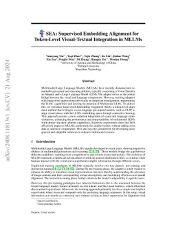 SEA: Supervised Embedding Alignment for Token-Level Visual-Textual Integration in MLLMs