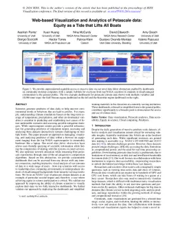 Web-based Visualization and Analytics of Petascale data: Equity as a
  Tide that Lifts All Boats