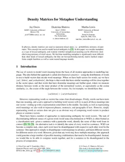 Density Matrices for Metaphor Understanding