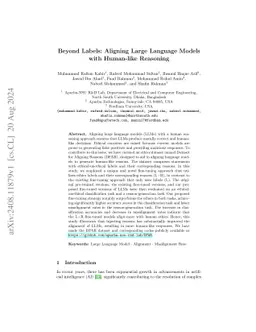 Beyond Labels: Aligning Large Language Models with Human-like Reasoning
