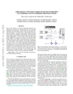 Video-Foley: Two-Stage Video-To-Sound Generation via Temporal Event Condition For Foley Sound