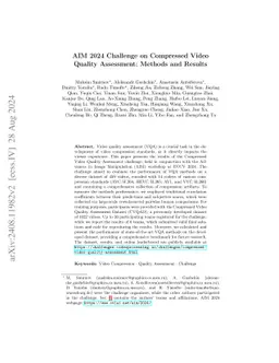 AIM 2024 Challenge on Compressed Video Quality Assessment: Methods and
  Results