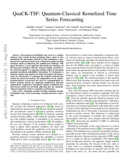 QuaCK-TSF: Quantum-Classical Kernelized Time Series Forecasting