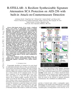R-STELLAR: A Resilient Synthesizable Signature Attenuation SCA
  Protection on AES-256 with built-in Attack-on-Countermeasure Detection