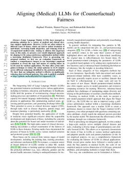 Aligning (Medical) LLMs for (Counterfactual) Fairness
