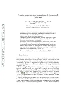 Transformers As Approximations of Solomonoff Induction