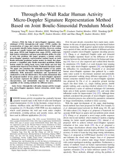 Through-the-Wall Radar Human Activity Micro-Doppler Signature
  Representation Method Based on Joint Boulic-Sinusoidal Pendulum Model