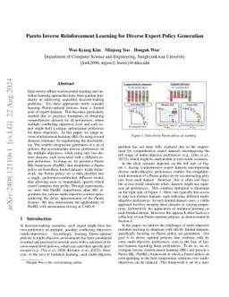 Pareto Inverse Reinforcement Learning for Diverse Expert Policy
  Generation