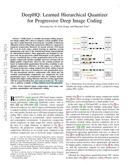 DeepHQ: Learned Hierarchical Quantizer for Progressive Deep Image Coding
