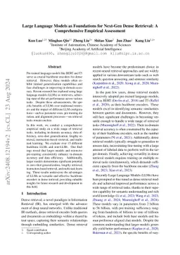 Large Language Models as Foundations for Next-Gen Dense Retrieval: A
  Comprehensive Empirical Assessment